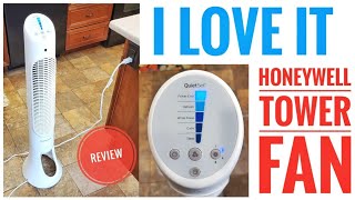 I LOVE Honeywell HYF260 Quiet Whole Room Tower Cooling Fan REVIEW amp How Loud is it [upl. by Kannav]