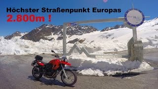 Die Ötztaler Gletscherstraße  Höchste Straße Europas  BMW F 800 GS [upl. by Magda651]