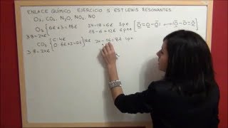 QUÍMICA Enlace Ejercicio 5  Estructuras Lewis formas resonantes NO NO2 N2O CO2 O3 [upl. by Kimitri]