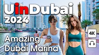 Dubai Live 247 🇦🇪 Amazing Dubai Marina  4K  Walking Tour [upl. by Wilfreda]