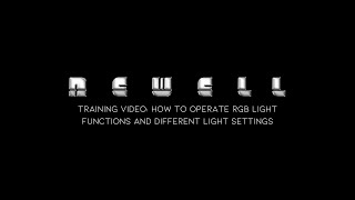 Training Video How to Operate RGB Lights [upl. by Sonia]