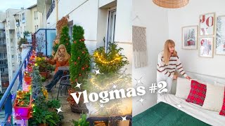 Decorating My Balcony Garden And Small Apartment For The Holidays [upl. by Collimore]