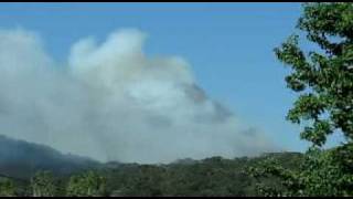 Skycrane water bombing Belgrave fire Victoria Australia [upl. by Laundes]