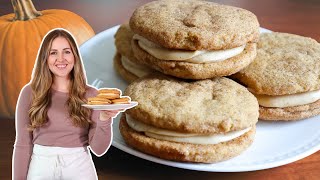 Cookie Series How to Make Pumpkin Spice Cookies Sandwiched with Pumpkin Spice Cream Cheese Icing [upl. by Aggri781]