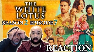 WHAT A WAY TO GO  The White Lotus  S2  Episode 7  Arrivederci  REACTION [upl. by Ahseenak]