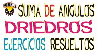 suma de ángulos diedros  ejercicios resueltos de geometría del espacio [upl. by Karleen]