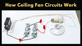 Ceiling Fan Installation and Circuitry Explained  Controller and Two Switch Circuits Demonstrated [upl. by Aicele]