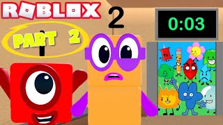 Numberblocks VS The BFDI Elevator PART 2  Roblox [upl. by Wylde627]