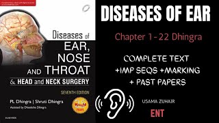 Ear ENT Complete  Ch 122 Dhingra  Cholesteatoma  ASOM  CSOM  Otosclerosis  Menieres Disease [upl. by Ennairoc]