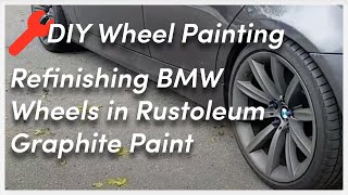 DIY Wheel Refinishing With Rustoleum Graphite Wheel Paint [upl. by Fretwell32]