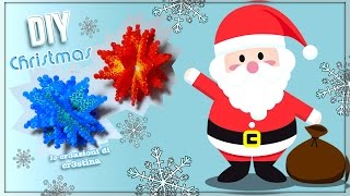 Addobbi 3d per lAlbero di Natale con Perline HAMA BEADSPYSSLA  DIY Christmas Ornaments [upl. by Einnob]