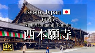 Kyoto Nishi Honganji Temple a World Heritage site in Japan  Kyoto Travel Guide 4K [upl. by Wyatan]