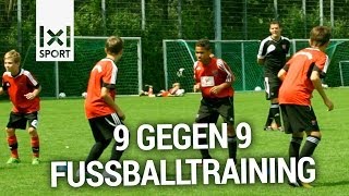 9 gegen 9 Fußballtraining ⚽️ Effektives DJugend Training [upl. by Ojadnama]