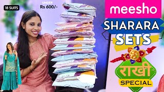 15 Sharara Suit Set Haul From Meesho 💕l Starting Rs 270 🤩l Special for राखी 🎁l Festive wear [upl. by Sayres]