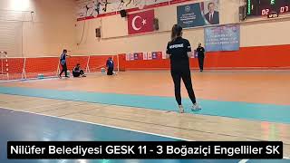 GOALBALL ERKEKLER 1LİG  GOLLERİMİZ NİLÜFER BELEDİYESİ GESK 11 BOĞAZİÇİ ENG 3 goalball [upl. by Zzabahs]