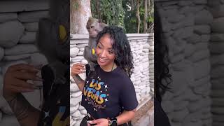 Shenseea in Bali ✨🐵 Shorts Shenseea Shenyeng Dancehall Bali Jamaica [upl. by Elleined591]