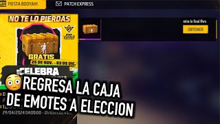 REGRESA LA CAJA de EMOTE a ELECCION GRATIS a FF LATAM de FFWS FINAL 😮👌 caja de emotes gratis [upl. by Karilla662]