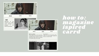 magazine inspired interactive carrd tutorial [upl. by Thorin]