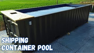 Checkout our new 20ft Shipping Container Pool [upl. by Ylimme]