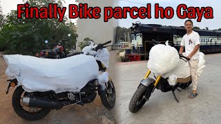 Finally bike parcel ho Gaya  How to parcel bike by train  Bike parcel cost  bike transport cost [upl. by English]