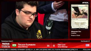 Pro Tour Khans of Tarkir Semifinals Standard Ari Lax vs Thiago Saporito [upl. by Corry147]