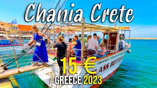 Chania Crete trying 15 €  boat trip in the old venetian harbor of Chania Kreta Greece 2023 [upl. by Ylrebmyk]