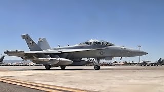 EA18G Growlers At Red Flag Nellis • Day amp Night Operations [upl. by Adolf16]