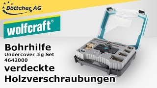 Wolfcraft Bohrhilfe Undercover Jig Set 4642000 für verdeckte Holzverschraubungen [upl. by Rol253]