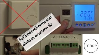 Raumthermostat für Fußbodenheizung  austauschen  anschließen [upl. by Neeluqcaj]