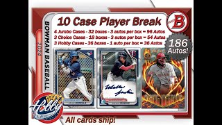 RECAP CASE 1 HOBBY  2024 BOWMAN 10 CASE Player Break eBay 052124 [upl. by Nicolette]