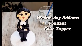 Easy Wednesday Addams Fondant Cake Topper Tutorial  StepbyStep Guide caketopper Wednesday [upl. by Kancler249]