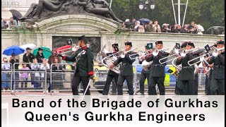 Band of the Brigade of Gurkhas amp 36 Engineer Regiment Queens Gurkha Engineers Changing of the Guard [upl. by Deedahs395]