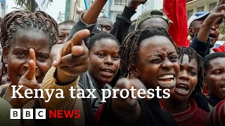 Protests in Nairobi over Kenya governments tax hikes  BBC News [upl. by Ayor]