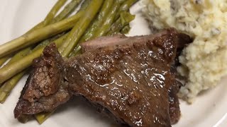 Steak with mashed potatoes and black pepper asparagus [upl. by Suravaj]