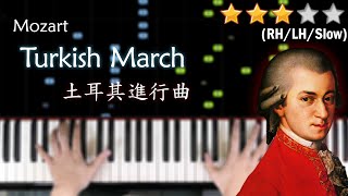 「鋼琴教學」土耳其進行曲 Turkish March 簡易版  莫札特 Mozart Piano Cover 琴譜 [upl. by Odrareg5]