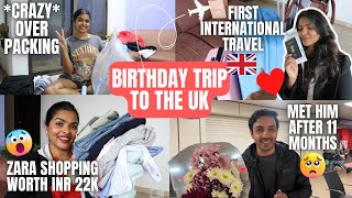 Shopping Packing amp Travelling to UK  my first INTERNATIONAL Birthday Trip 🥺✈️❤️ Shalini Mandal [upl. by Rubetta]