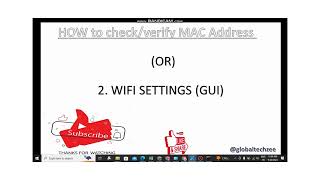 HOW TO CHECK OR VERIFY MAC ADDRESS [upl. by Llennej642]