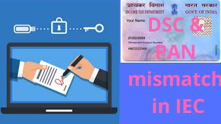 DSC and PAN mismatch error on DGFT website and Organization Specific DSC [upl. by Aneeuqahs]