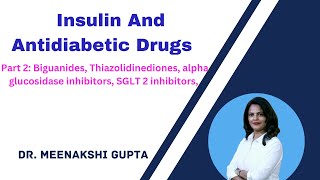 Insulin amp oral Antidiabetic Drug Biguanides Thiazolidindiones derivatives amp SGLT 2 inhibitors [upl. by Ahkihs]