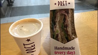 Pret A Manger  Sandwich Shop  at Victoria Coach Station  London England [upl. by Rratsal]