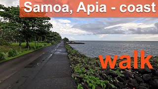 4K Walk  Samoa Apia  Walk along the coast [upl. by Dong]