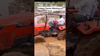 Kubota Tractor Working in Mud shots tractor farmer satisfying agriculture shortvideo [upl. by Berners]