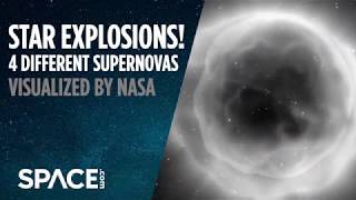 Star Explosions 4 Different Supernovas Visualized by NASA [upl. by Yelsek743]