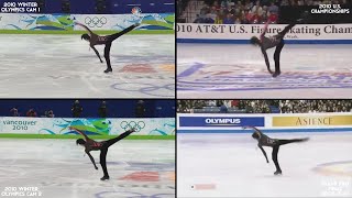 Johnny Weir 2010 Short Program Comparison [upl. by Inot993]