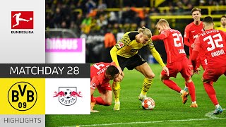 Borussia Dortmund  RB Leipzig 14  Highlights  Matchday 28 – Bundesliga 202122 [upl. by Hasila905]