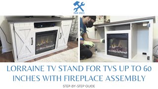 Twin Star Home Cottonwood 55quot TV Stands with Electric Fireplace Assembly Lorraine TV Stand TVs 55quot [upl. by Julita965]