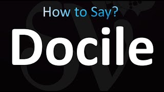 How to Pronounce Docile correctly [upl. by Flodnar916]