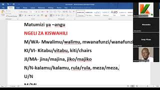 Swahili grammar possessives for MWA CLASS [upl. by Eicirtap97]