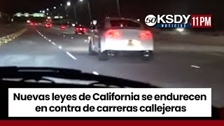 KSDY Noticias 11PM  Nuevas leyes de California se endurecen en contra de carreras callejeras [upl. by Cul]