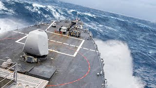 Life Aboard Massive US Navy Ships Battling Waves at Sea [upl. by Danika721]